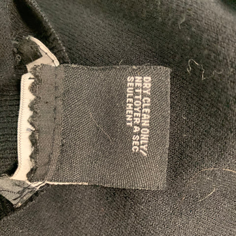 THEORY Size M Black Rayon  Polyester V-Neck Pullover