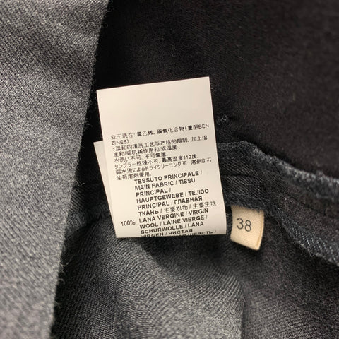 MARNI Size 2 Grey Virgin Wool Cropped Casual Pants
