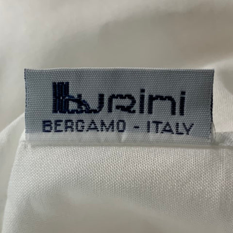 BRIONI Size 38 White Cotton Pleated Long Sleeve Tuxedo Shirt