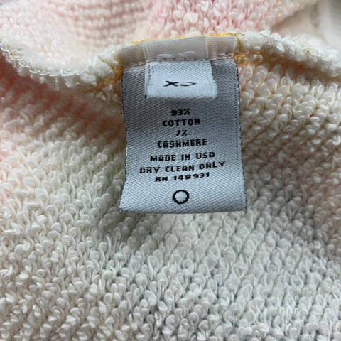 THE ELDER STATESMAN Size XS Cream Multi-Color Cotton Cashmere Casual Top