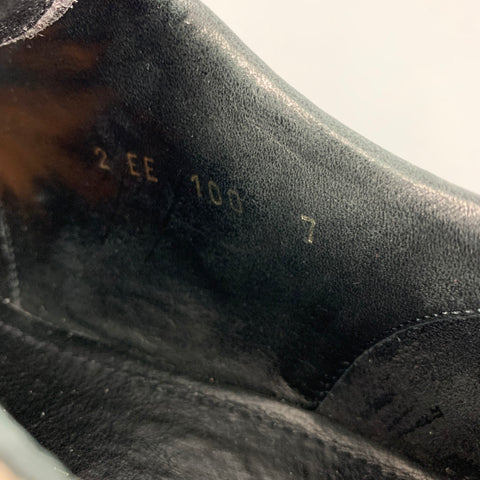 PRADA Talla 8 Zapatos con cordones de cuero perforado gris marrón