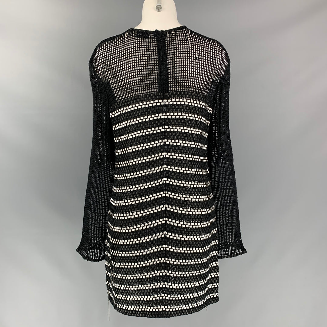 MAGDA BUTRYM Size S Black &  White Cotton Knit Dress