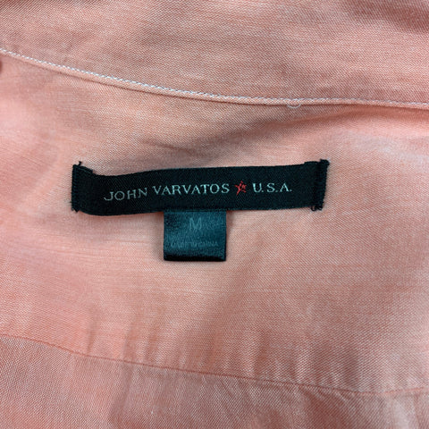 JOHN VARVATOS Size M Salmon Button Up Long Sleeve Shirt