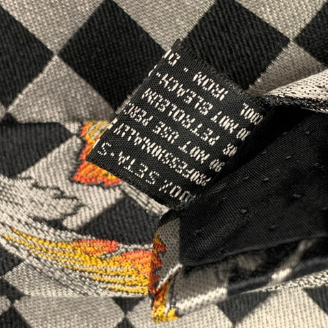 GIANNI VERSACE Black Silver Gold Baroque Silk Tie