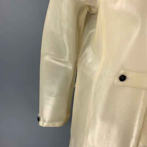 BURBERRY PRORSUM SS 13 Size 46 Beige Rubber Raincoat