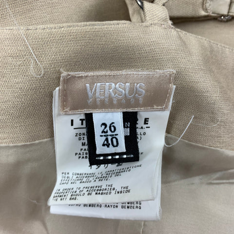 VERSUS by GIANNI VERSACE Size 4 Champagne Cotton Silk Cocktail Dress
