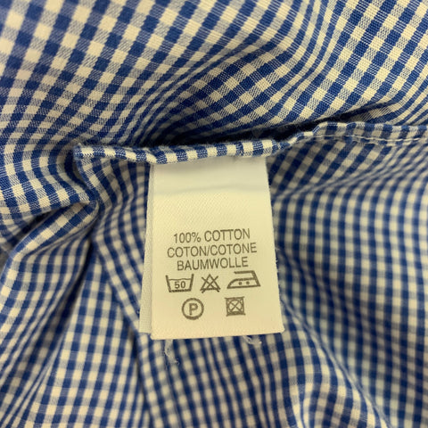 PAUL SMITH Size L Blue & White Checkered Cotton Button Down Long Sleeve Shirt