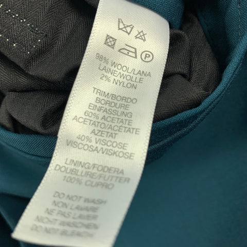 PAUL SMITH Size 32 Teal Wool / Nylon Zip Fly Dress Pants