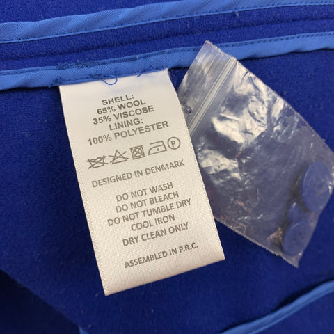 HAN KJOBENHAVN Size S Blue Royal Blue Notch Lapel Sport Coat