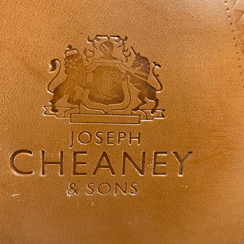 JOSEPH CHEANEY Size 10.5 Burgundy Solid Leather Cap Toe Lace Up Shoes