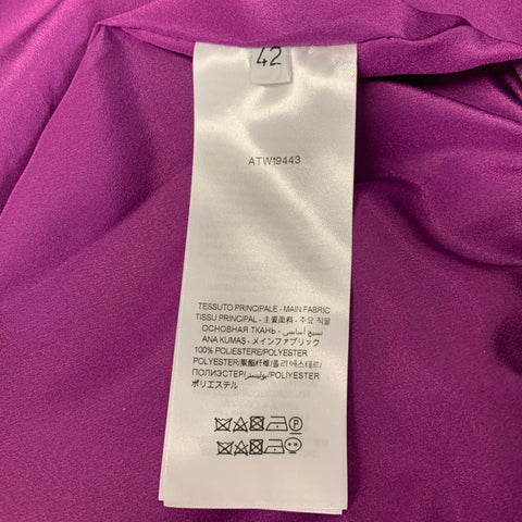 ATTICO Size 6 Purple Polyester Metallic Mini Dress