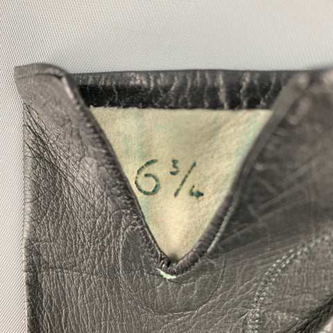 Vintage CHRISTIAN DIOR Black 6.5 Leather Gloves