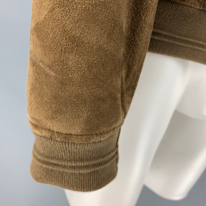 MASSIMO DUTTI Size S Brown Suede Bomber Jacket