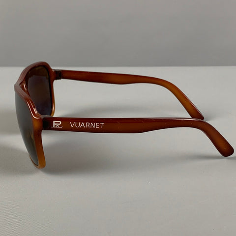 Lunettes de soleil en acétate marron dégradé VUARNET