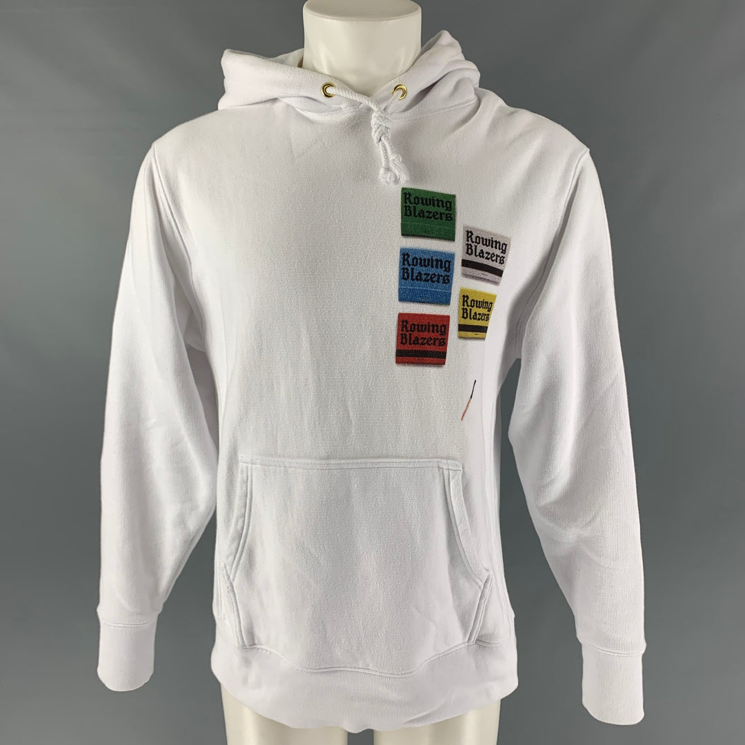 ROWING BLAZERS Size M White Graphic Cotton Hoodie Sweatshirt – Sui Generis  Designer Consignment