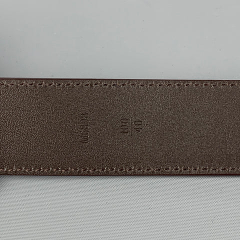 LOUIS VUITTON Size 40 Grey Taiga Leather Belt