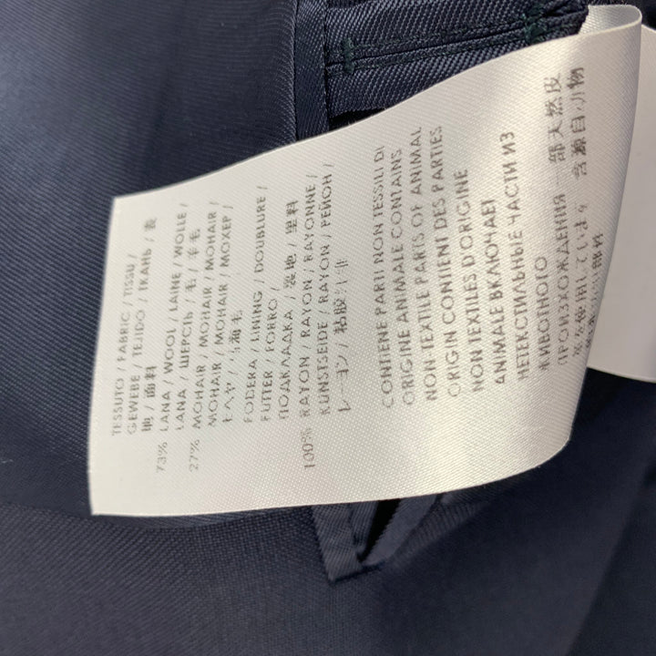 ALEXANDER MCQUEEN Size 42 Navy Wool Mohair Notch Lapel Sport Coat