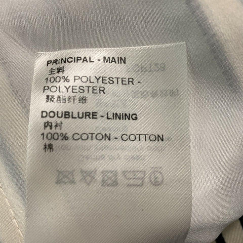 LOUIS VUITTON Size 2 Cream Black Polyester Stripe High Waisted Dress Pants