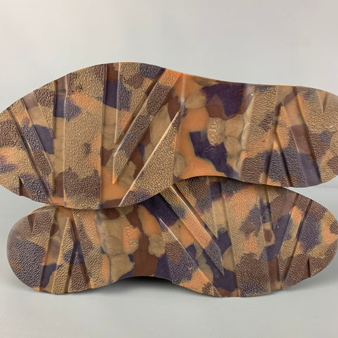 PAUL SMITH Zapatos con cordones y punta de ala de cuero metalizado color cobre Talla 9