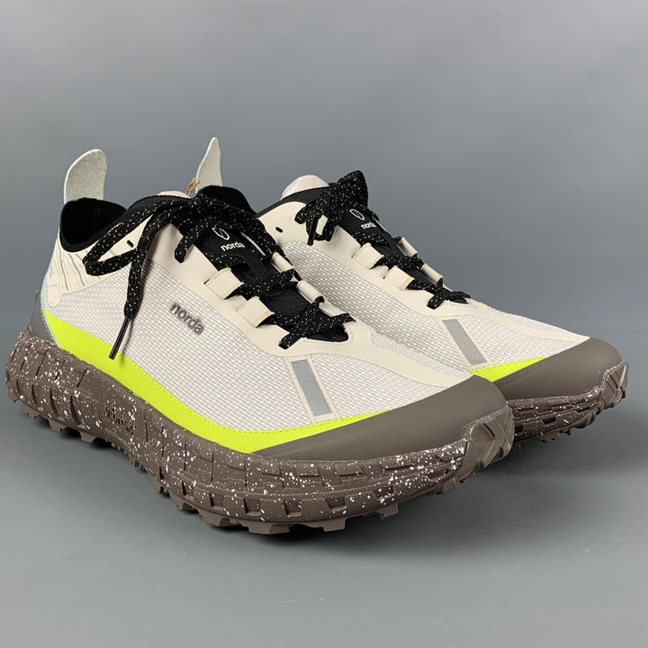 Zapatillas con cordones de poliamida verde gris claro talla 10 NORDA