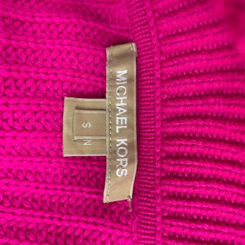 MICHAEL KORS Size S Pink Knitted Cashmere Shawl Collar Cardigan
