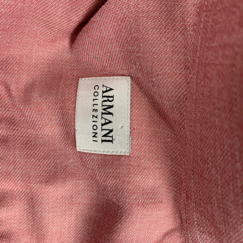ARMANI COLLEZIONI Size L Red Heather Cotton Button Up Long Sleeve Shirt