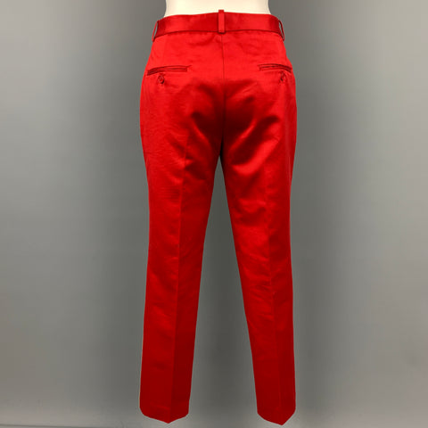 MICHAEL KORS Taille 6 Pantalon habillé en coton kaki et rouge color block