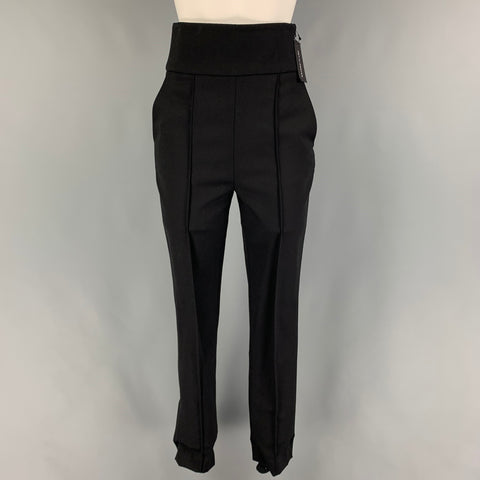 LOULOU STUDIO Size S Black Wool Eastane High Waisted Dress Pants