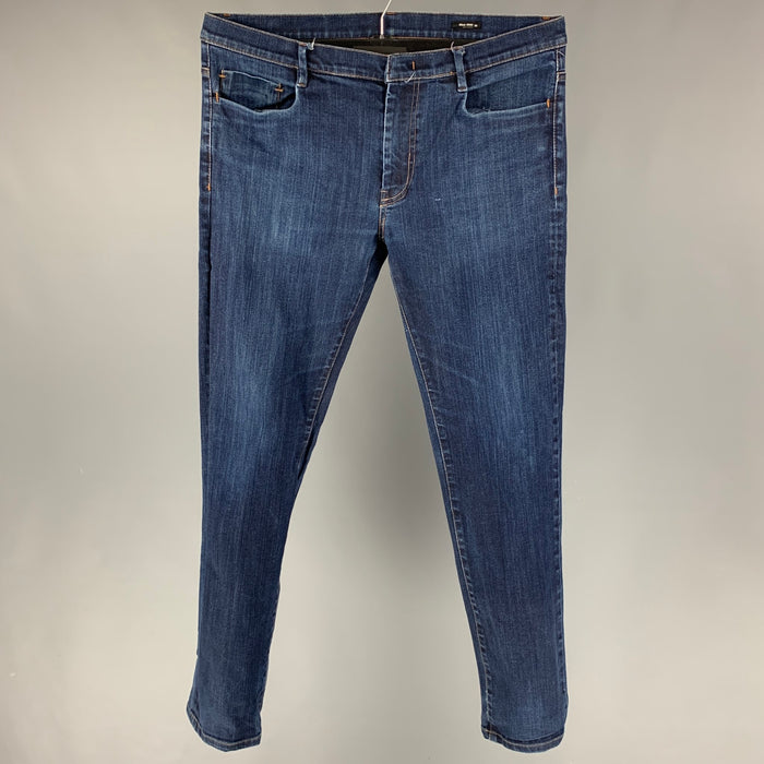 MIU MIU Size 36 Indigo Wash Cotton Polyurethane Jeans