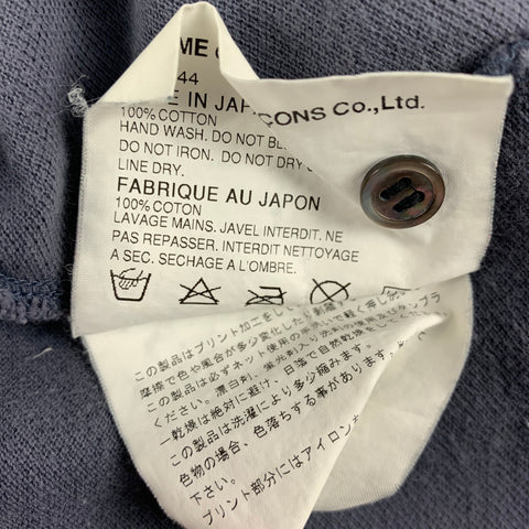 Size L COMME des GARCONS HOMME PLUS Gray Black Graphic Cotton Long Sleeve Shirt
