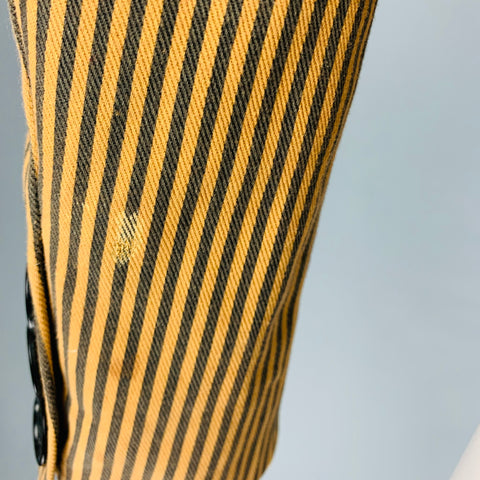 MARC by MARC JACOBS Size 6 Yellow Brown Cotton Stripe Blazer