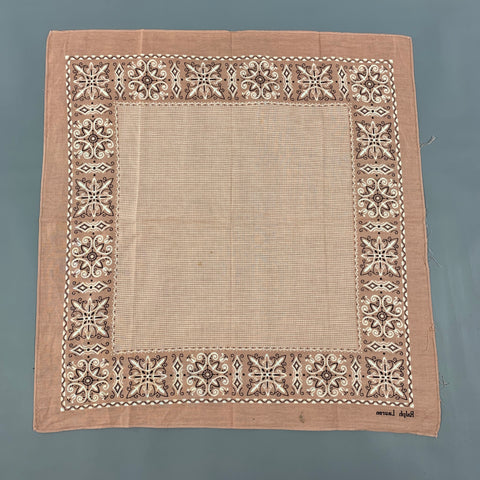 RALPH LAUREN Mauve White Print Pocket Square