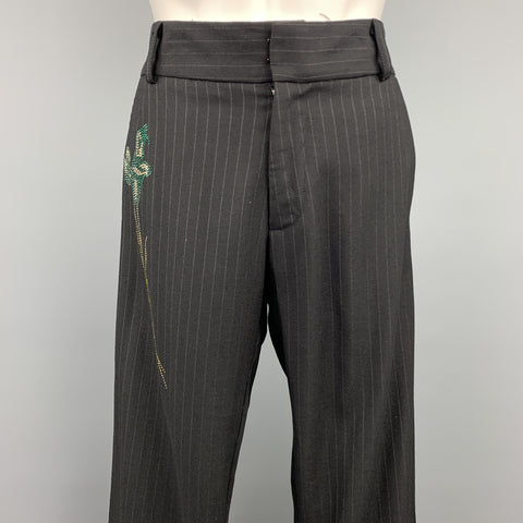 LIBERTINE Size S Black Crystal Embellishment Dress Pants