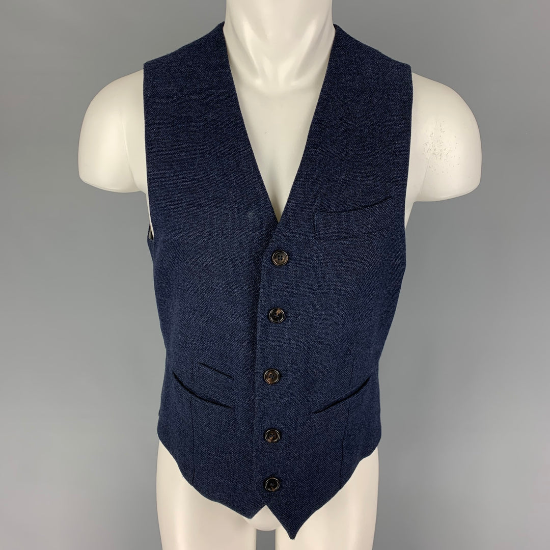 BRUNELLO CUCINELLI Taille S Gilet Lana Lana Marine