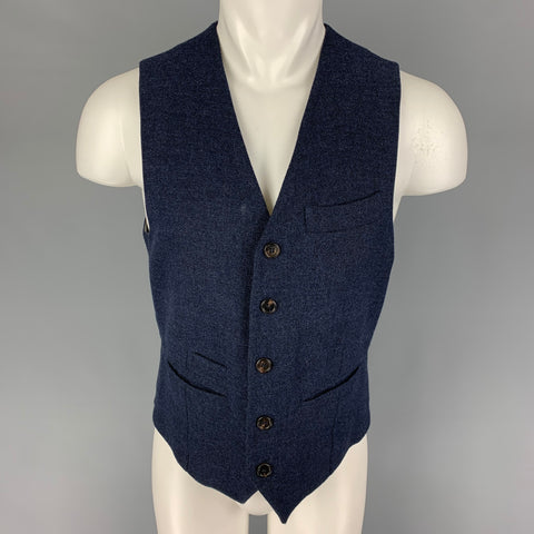 BRUNELLO CUCINELLI Chaleco Lana Lana Azul Marino Talla S