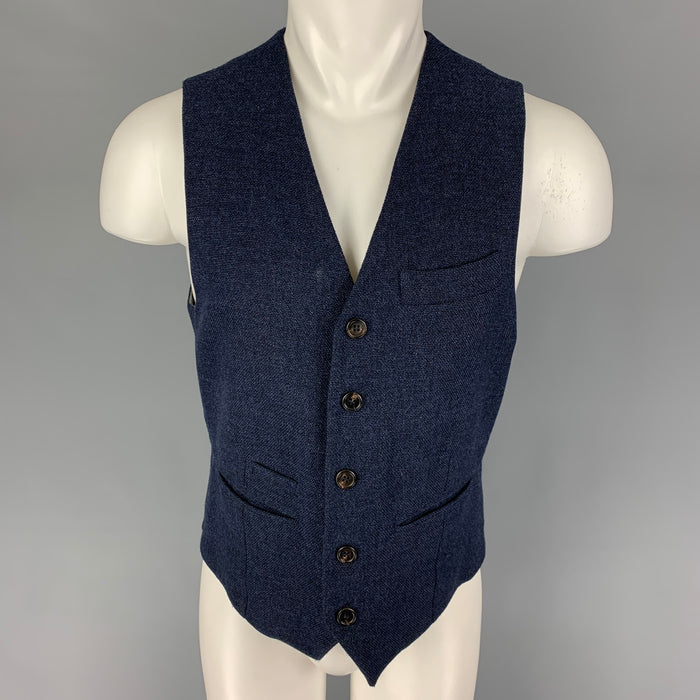 BRUNELLO CUCINELLI Size S Navy Lana Wool Vest