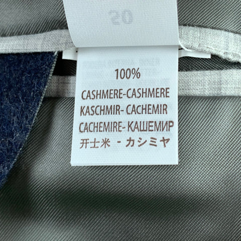BRUNELLO CUCINELLI Size 40 Navy Cashmere Double Breasted Peacoat