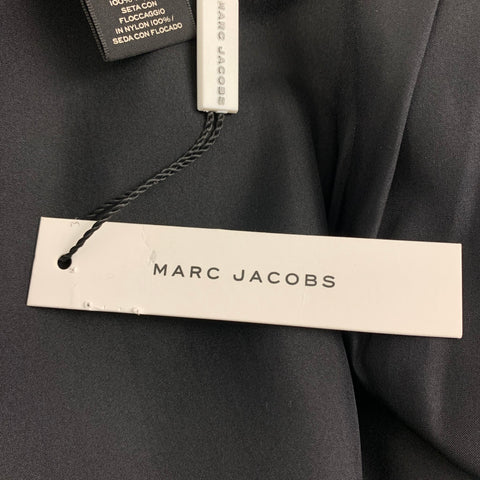 MARC JACOBS Size 8 Black Polyester Polka Dot Pleated Mid-Calf Skirt