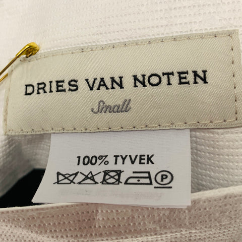 DRIES VAN NOTEN Size S Brown Black Animal Print Tyvek Jacket
