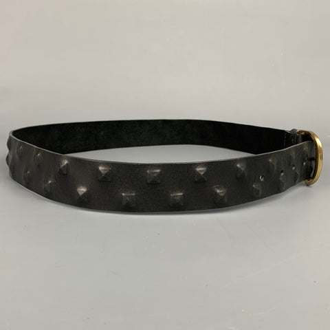 STREETS AHEAD Taille S Ceinture en cuir texturé noir
