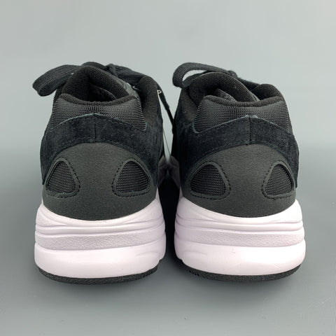 ADIDAS Size 8.5 Black Mixed Materials Nylon Lace Up Sneakers