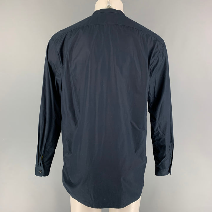 LEMAIRE AW 19 Size S Navy Cotton Long Sleeve Overshirt