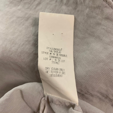 HELMUT LANG Taille S Gris Polyester Voir à travers le haut décontracté à col en V
