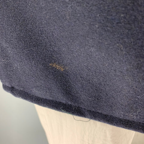 ERMENEGILDO ZEGNA Size L Navy Wool Double Breasted Peacoat
