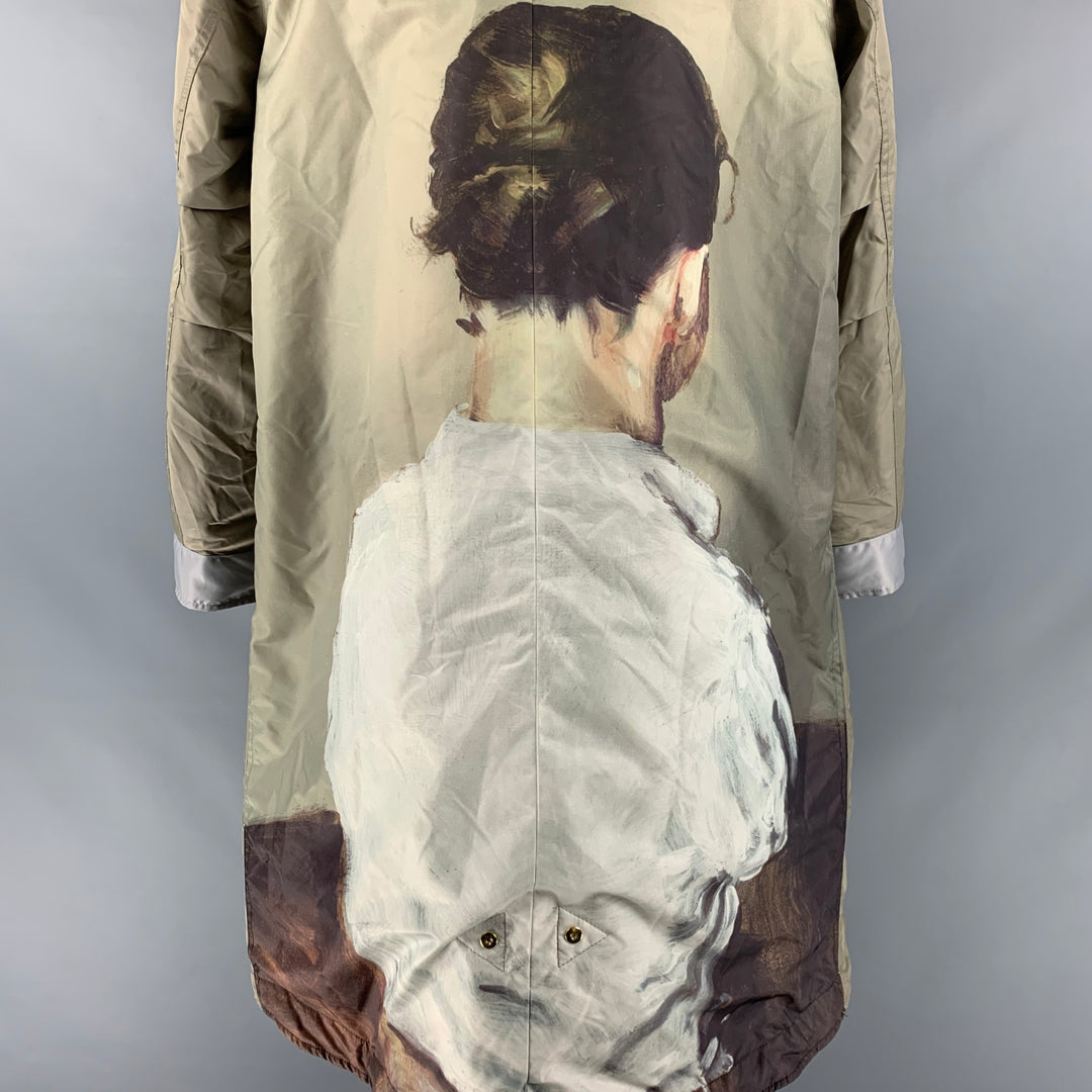 UNDERCOVER Size M Green Polyamide Hooded Coat