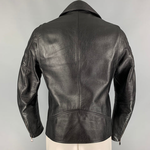 DROME FW 15 Size M Black Quilted Leather Biker Jacket