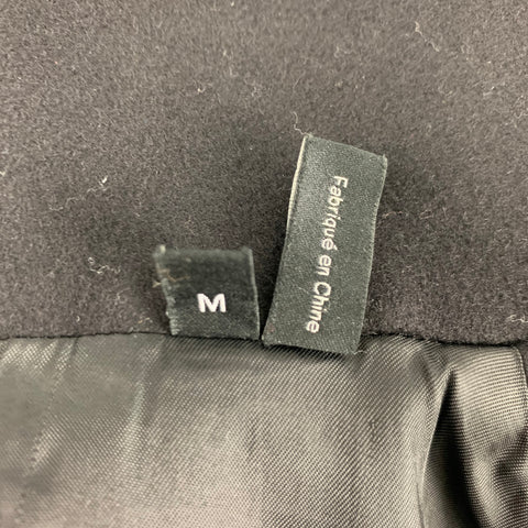 THEORY Size M Black Wool Blend Hidden Buttons Coat