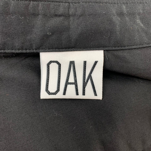 OAK Size M Black Cotton Hidden Buttons Long Sleeve Shirt