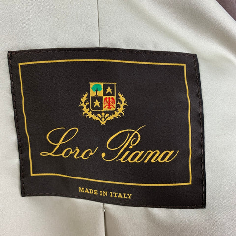 LORO PIANA Size L Taupe Cashmere Hidden Placket Strom System Jacket