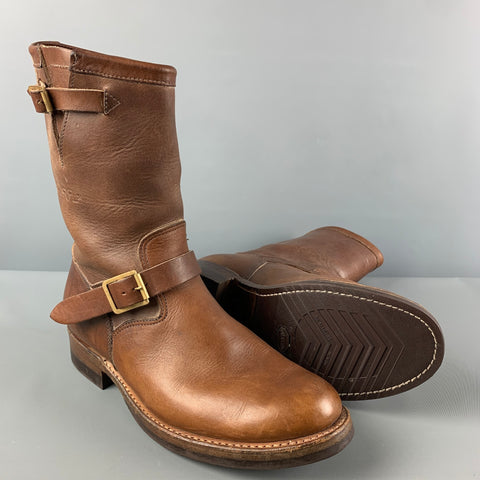 RRL par RALPH LAUREN Taille 11 Bottes en cuir antique beige